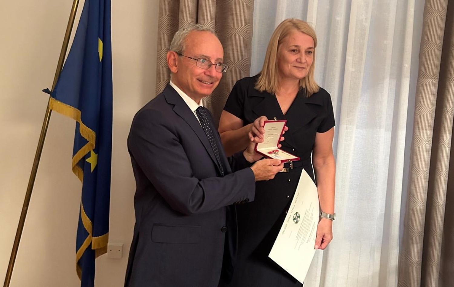 Jasmina Ovčina del CISP è Cavaliere dell'Ordine della Stella d'Italia