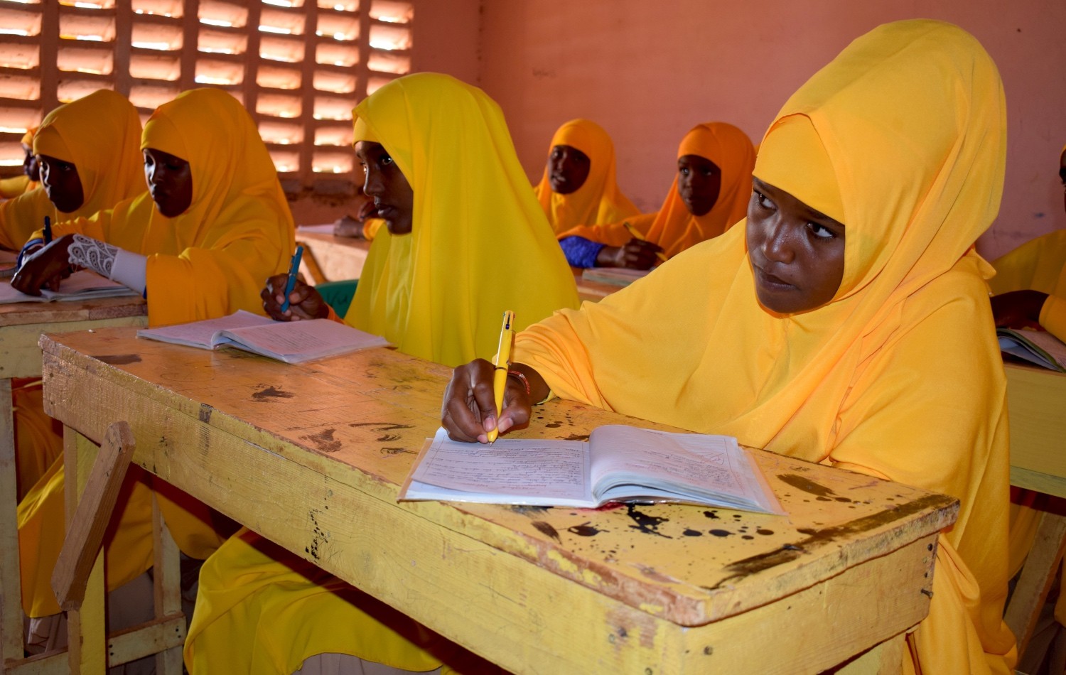 Free sanitary pads at school for girls in Galmudug, Somalia Image 1